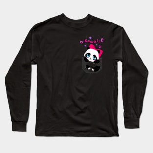 Kawaii Female Pocket Panda Long Sleeve T-Shirt